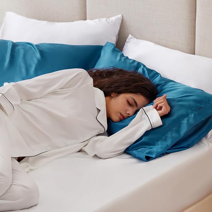 Love's cabin Satin Pillowcase Set of 2 King Size 20x36, Cooling Pillow Covers - Image 2