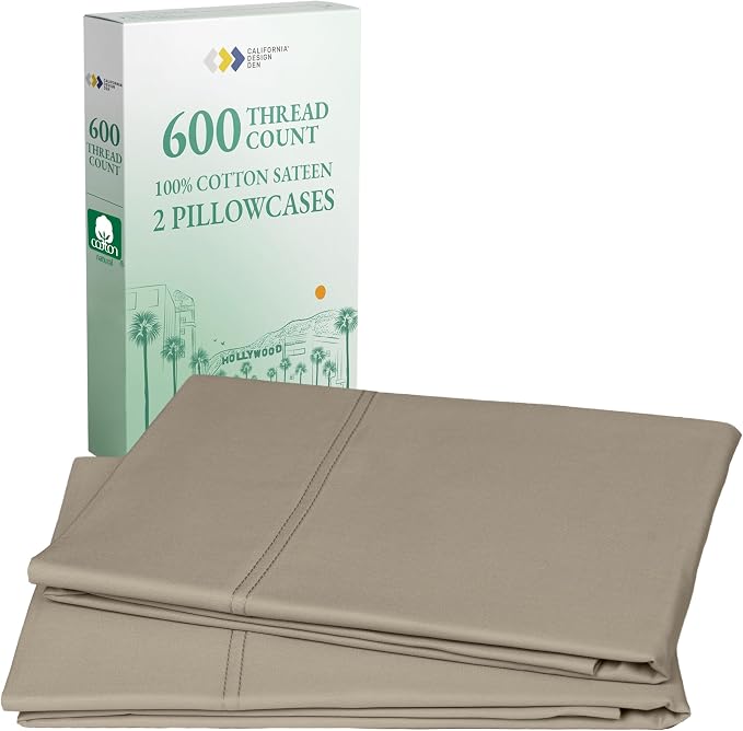CALIFORNIA DESIGN DEN Luxuriously Soft Hotel Quality 600 Thread Count, 100% by CaliforniaDesignDen