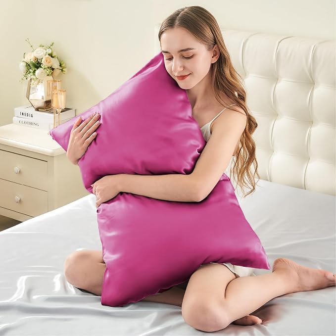 INFIIXSO Silk Pillow Cases 2 Pack Standard Size, Ultra Smooth & Soft Mulberry - Image 3