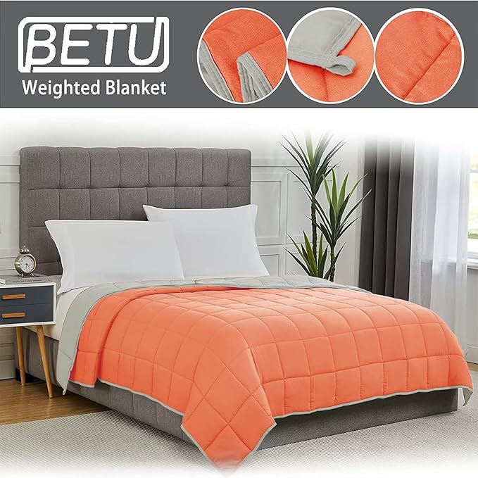Weighted Blanket for Adults 12lbs, Queen Size Cooling Heavy Throw Blanket for - Image 3