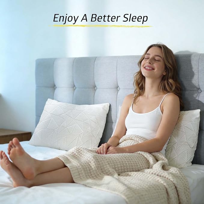 BETU Cooling Pillows Queen Size Set of 2, Shredded Memory Foam Pillows Cool - Image 9