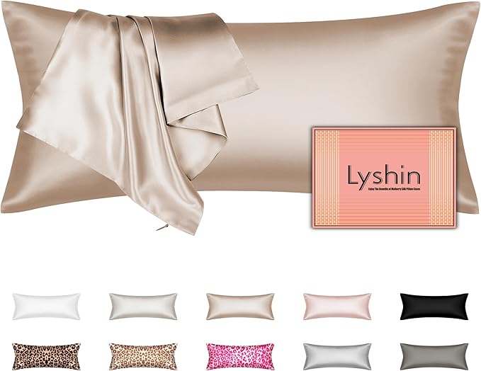 Silk Body Pillow Cover with Zipper, Mulberry Silk Pillow Cases Body Size by LYSHINSILKPILLOWCASES
