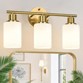 Zarbitta 3-Light Bathroom Light Fixtures, Brushed Gold Vanity Light, Farmhouse by Zarbitta