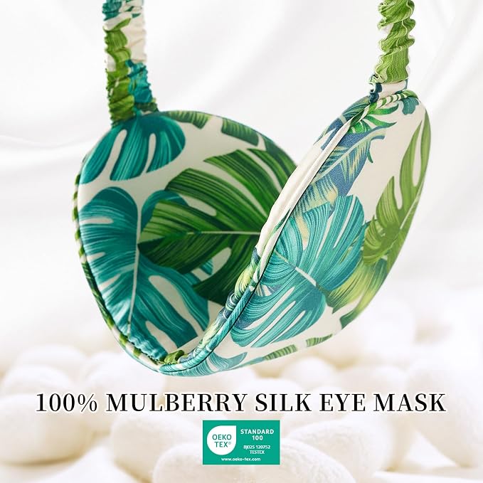 THXSILK Sleep Mask 100% 19 Momme Pure Mulberry Silk Super Smooth Cooling - Image 2