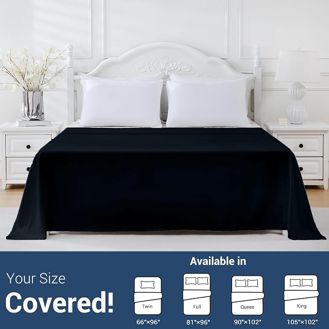 Bulk King Flat Sheets Only, 6 Pack Quick Sort Top Bed Sheet, Color-Coded Label - Image 5