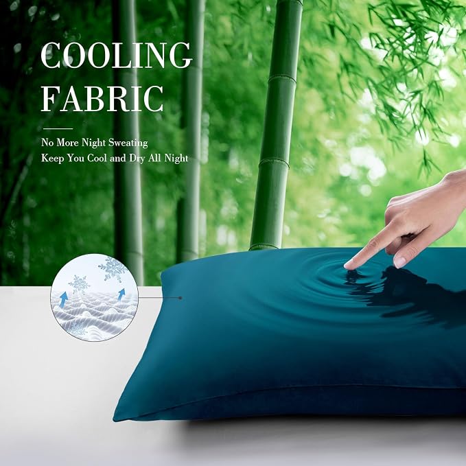 WishSmile Standard Pillow Cases Cooling Pillowcases Set of 2 Breathable Cool - Image 3