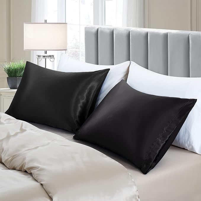 Aormenzy Black Satin Pillowcase - Image 3
