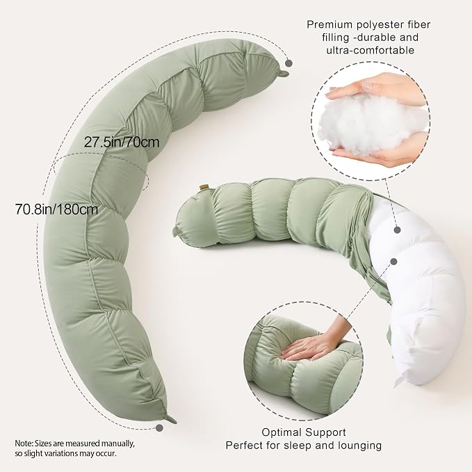 Peallow – Long Round Body Pillow - Image 3