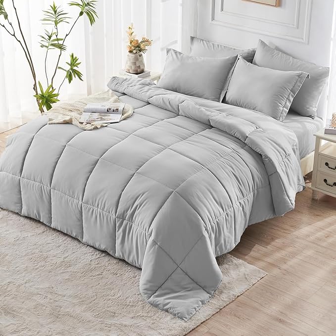 JOLLYVOGUE Twin Comforter Set, Ultra-Soft Bed in a Bag Twin Size 5 Pieces - Image 8