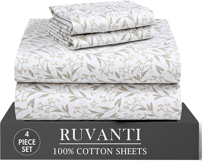 RUVANTI 4 Pcs Cotton Sheets by Ruvanti