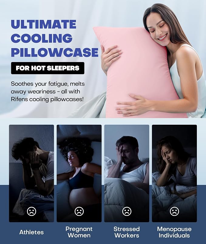 Ice Cooling Pillowcase for Hot Sleepers, Instantly Cool, Stay Cold All Night - Image 6
