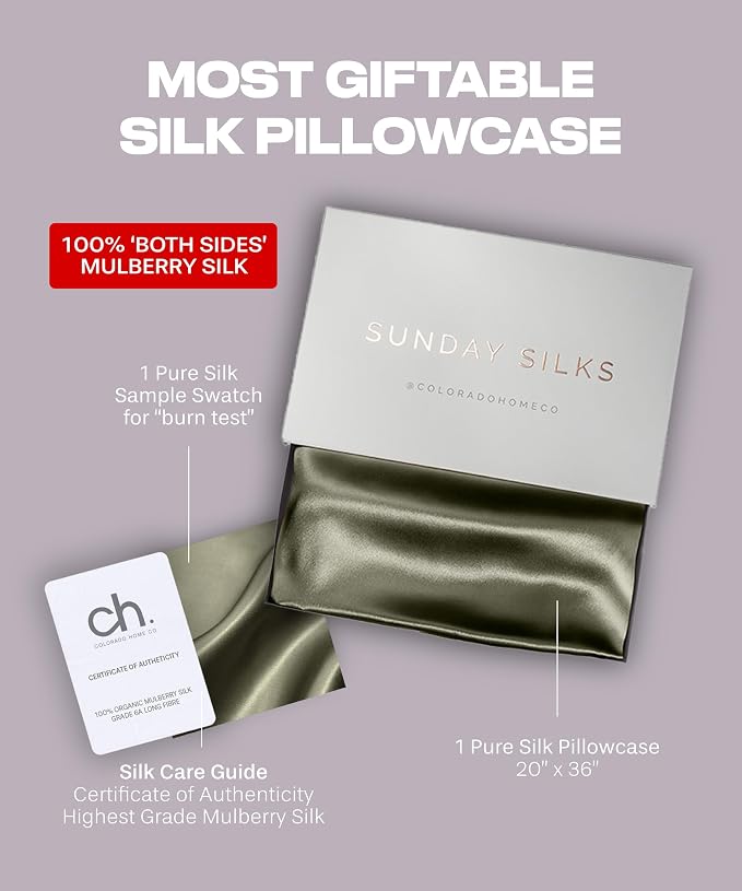 SUNDAYSILKS™ Premium Silk Pillow Cases | 100% Mulberry Silk Pillowcase - Image 6