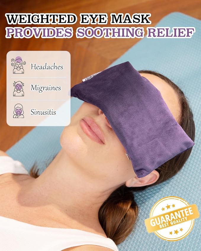 Mothers Day Gifts for Mom, Weighted Eye Mask for Sleep, Meditation, Lavender - Image 5