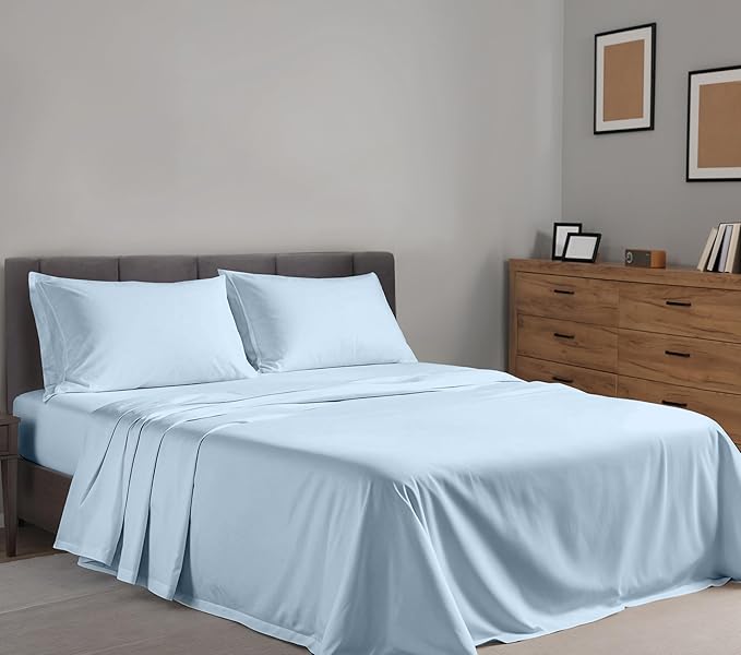 RUVANTI 100% Cotton Sheets – Queen Size Percale Bedding, Cooling & Breathable - Image 2