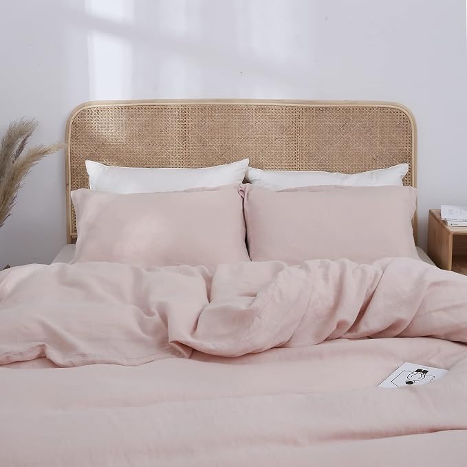 Simple&Opulence 100% Linen Duvet Cover Set 3pcs Basic Style Natural French - Image 7