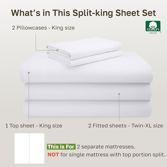 California Design Den Split King Sheet Set - Image 4