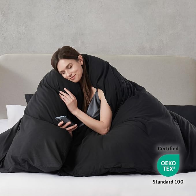 Nestl Black Duvet Cover King Size - Image 3
