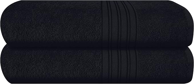 BOUTIQUO 100% Cotton 2 Pack Bath Towel Set 28x55 inches, Eco-Friendly Large by BOUTIQUO