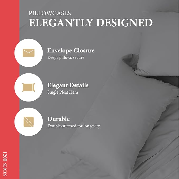 100% Egyptian Cotton Sheets California King Size - Image 5