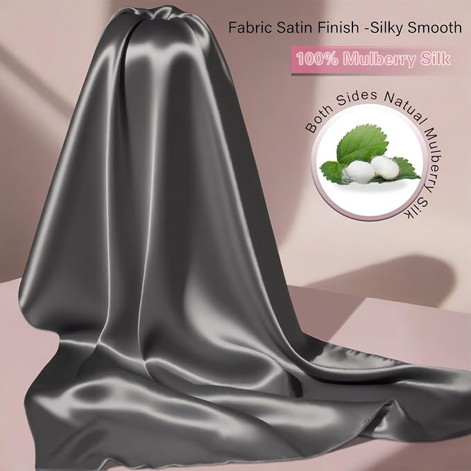 Mulberry Silk Pillow Cases 2 Pack Standard Size - Image 2