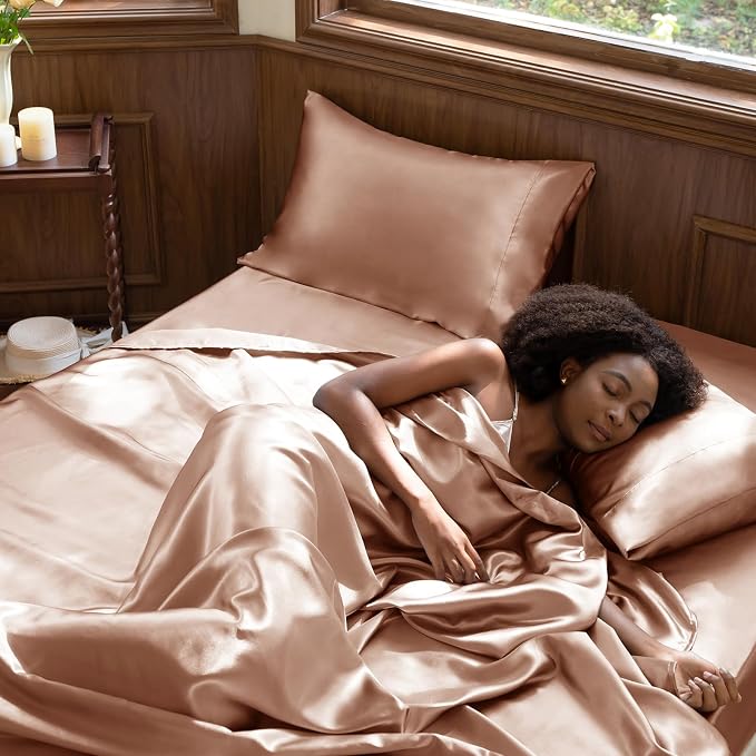 CozyLux Satin Sheets King Size Sheet Set - Image 2