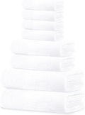 Tens Towels Pack of 8 Towels Set, 2 Extra Large Bath, 2 Hand, 4 Washcloths by TensTowels