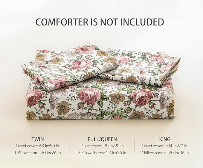 SLEEPBELLA Duvet Cover Queen, 600 Thread Count Cotton Pink & Yellow & Beige - Image 8