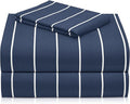 LuxClub Striped Sheets, Deep Pockets 18" Eco Friendly Wrinkle Free-Kids-Fitted by LuxClub