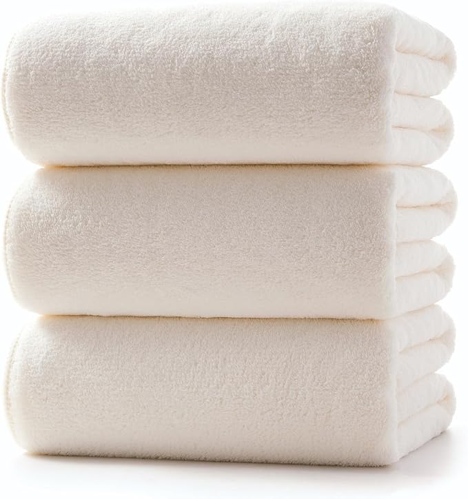 Lumimi Towels 3 Piece Very Soft Microfiber Bath Sheet Towel Set Super Absorbent by Lumimi