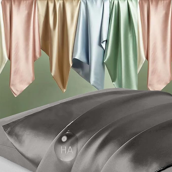 Silk Pillowcase 2 Pack, Mulberry Silk Pillow Cases Queen Size Set of 2 - Image 2