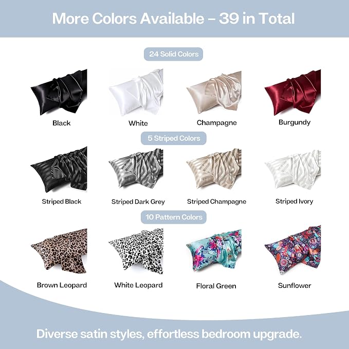 MR&HM Satin Body Pillow Cover, Soft and Breathable Body Pillow Case - Image 8