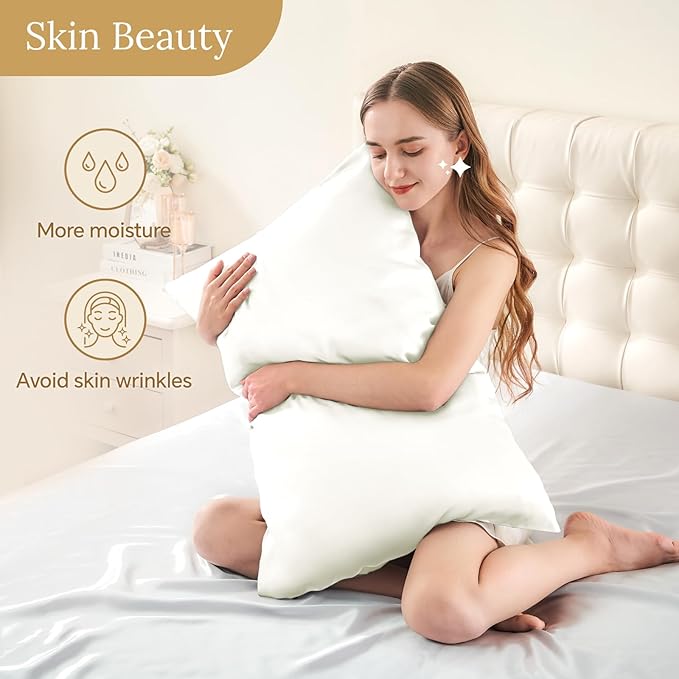 INFIIXSO Silk Pillow Cases 2 Pack Standard Size, Ultra Smooth & Soft Mulberry - Image 3