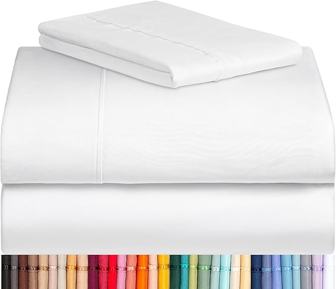 LuxClub 3 PC Twin Sheet Set, Deep Pockets Wrinkle Free Cooling Bed Sheets Hotel - Image 8