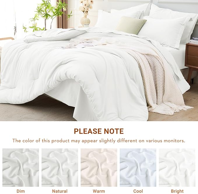 MUXHOMO 5 Pieces Twin Comforter Set, Soft Bed in a Bag Twin Size, All Season - Image 4