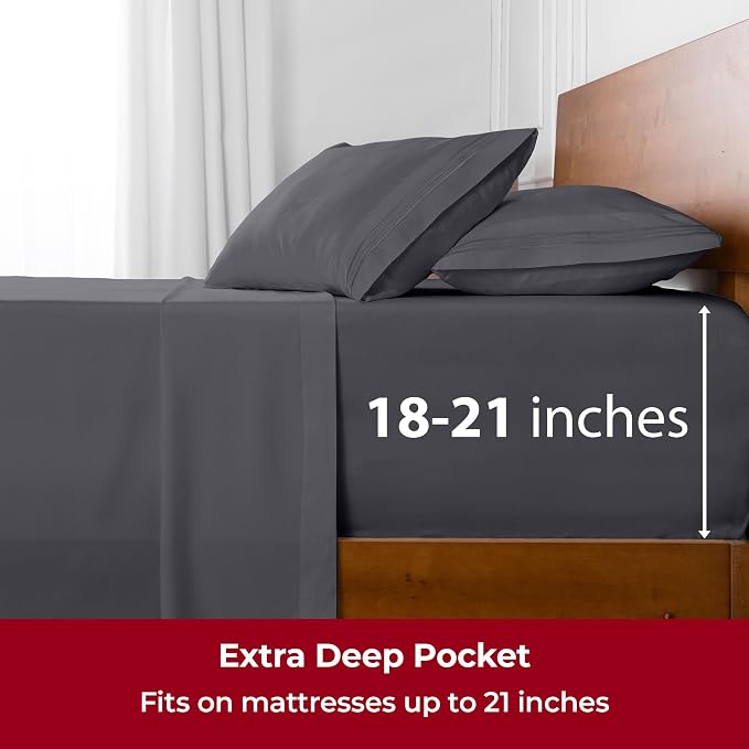 Mellanni Extra Deep California King Sheets - Image 6