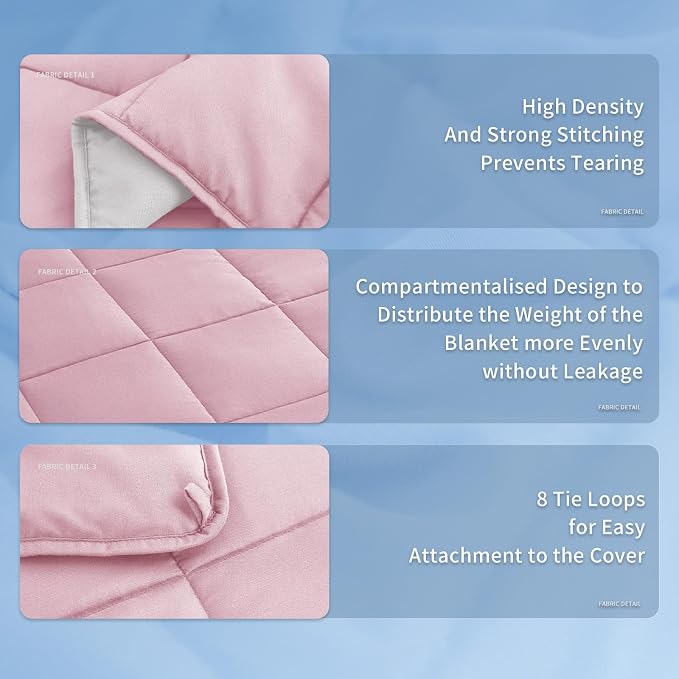 Topcee Weighted Blanket for Adults Queen Size Soft Cooling Heavy Blanket - Image 7