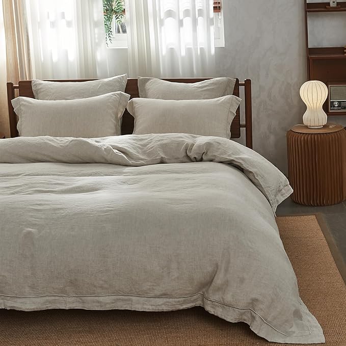 Simple&Opulence 100% Washed Linen Duvet Cover - Image 3