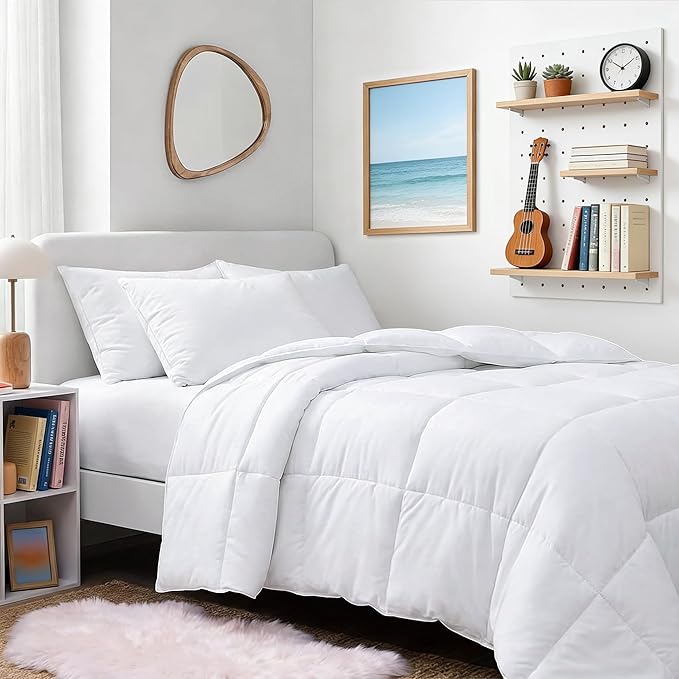 TEXARTIST Premium 2100 Series Twin Comforter All Season Breathable White by TEXARTIST