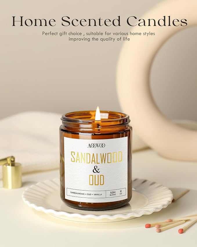 AOOVOO Sandalwood Oud Candle - Image 5