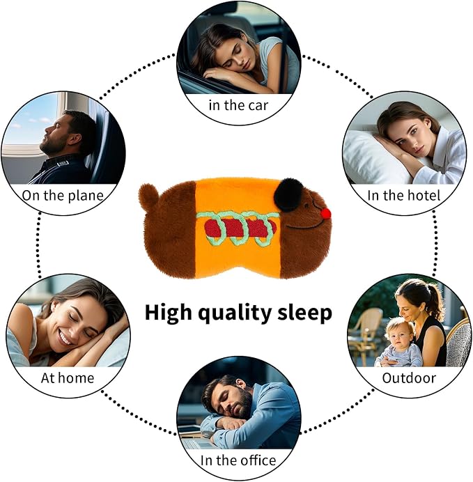 PERFECTSIGHT Sleep Eye Masks, Cute Sleep Eye Cover Lightweight Adjustable - Image 6