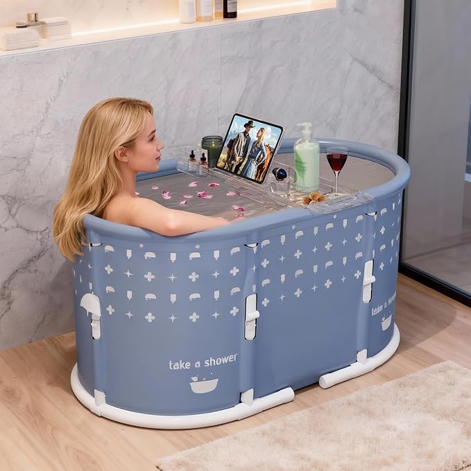 Foldable Bathtub Tray, Expandable to 80cm Acrylic Bath Tray - Image 7
