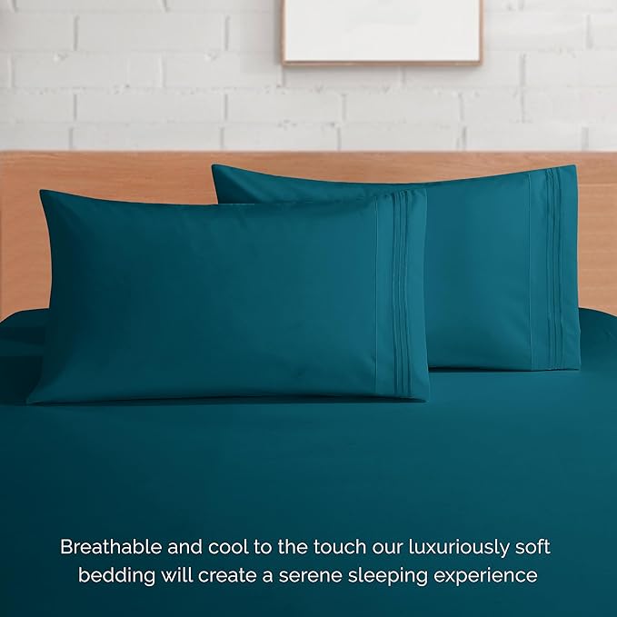 Elegant Comfort Luxurious 1500 Premium Hotel Quality Microfiber 4-Piece Sheet - Image 7