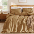 LBRO2M 100% France Linen Duvet Cover Set King Size 3 Pcs Natural Flax Comforter by LBRO2MBedding