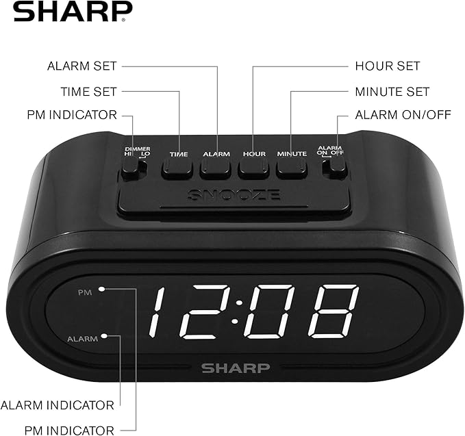 Sharp Digital Alarm with AccuSet - Image 3