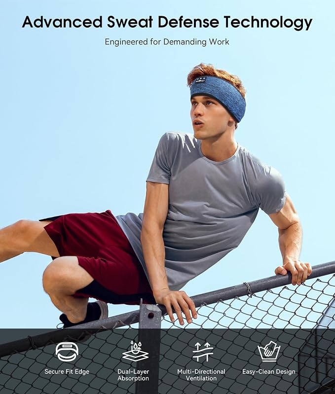 MUSICOZY Sleep Headphones Bluetooth 5.4 Headband, Wireless Earphones Music - Image 3