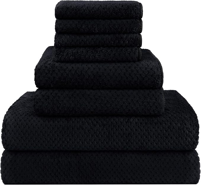 HOMEXCEL 8 Piece Bath Towel Set, Microfiber Bathroom Towel by HOMEXCEL