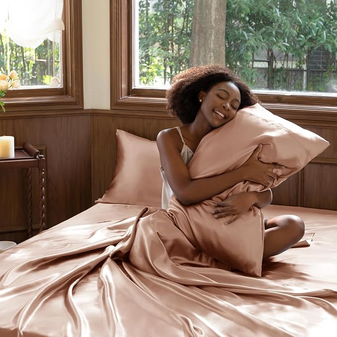 CozyLux Satin Sheets King Size Sheet Set - Image 7