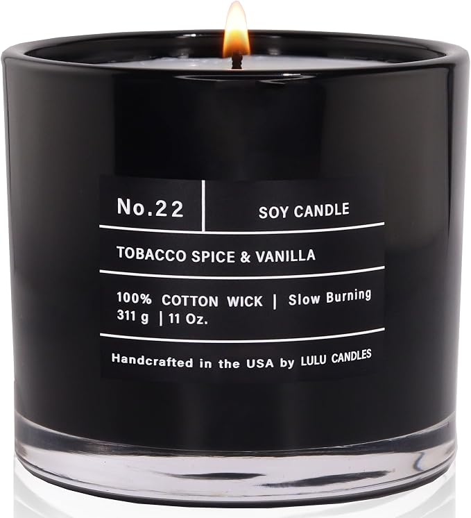Lulu Candles | Tobacco, Spice & Vanilla | Luxury Scented Soy Jar Candle | Hand by LULUCANDLES