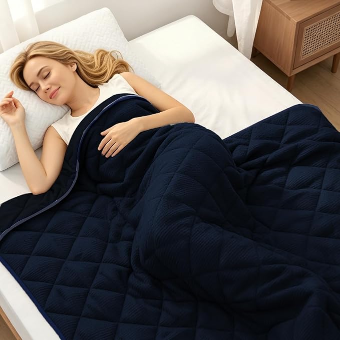 ZonLi 15lbs Weighted Blanket for Adults Sleeping, Double-Sided All Season by Zonli