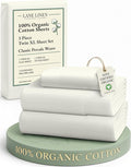 LANE LINEN 100% Organic Cotton Twin XL Sheets Set 3-Piece Pure Percale Soft by LaneLinen